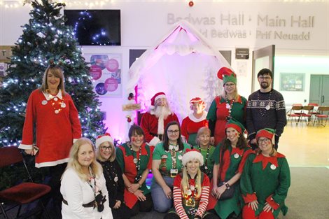 FIS Team in the Christmas grotto